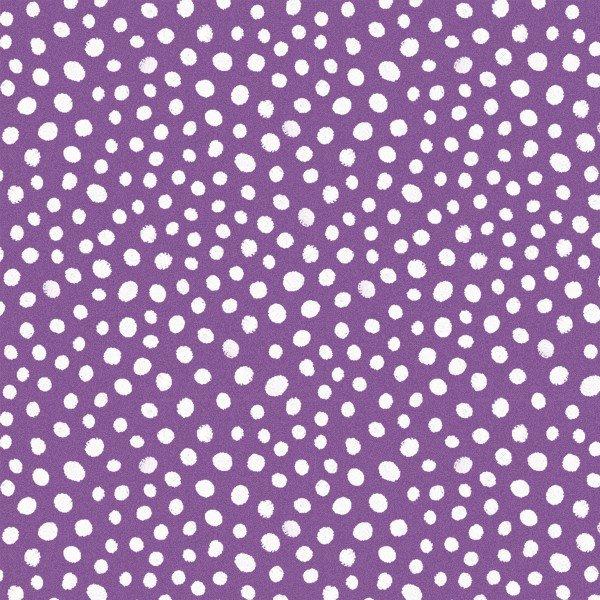 Baumwolle Pixi Patch Lila mit Weißen Tupfen